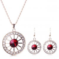 SET046 - Red Diamond  Necklace Set